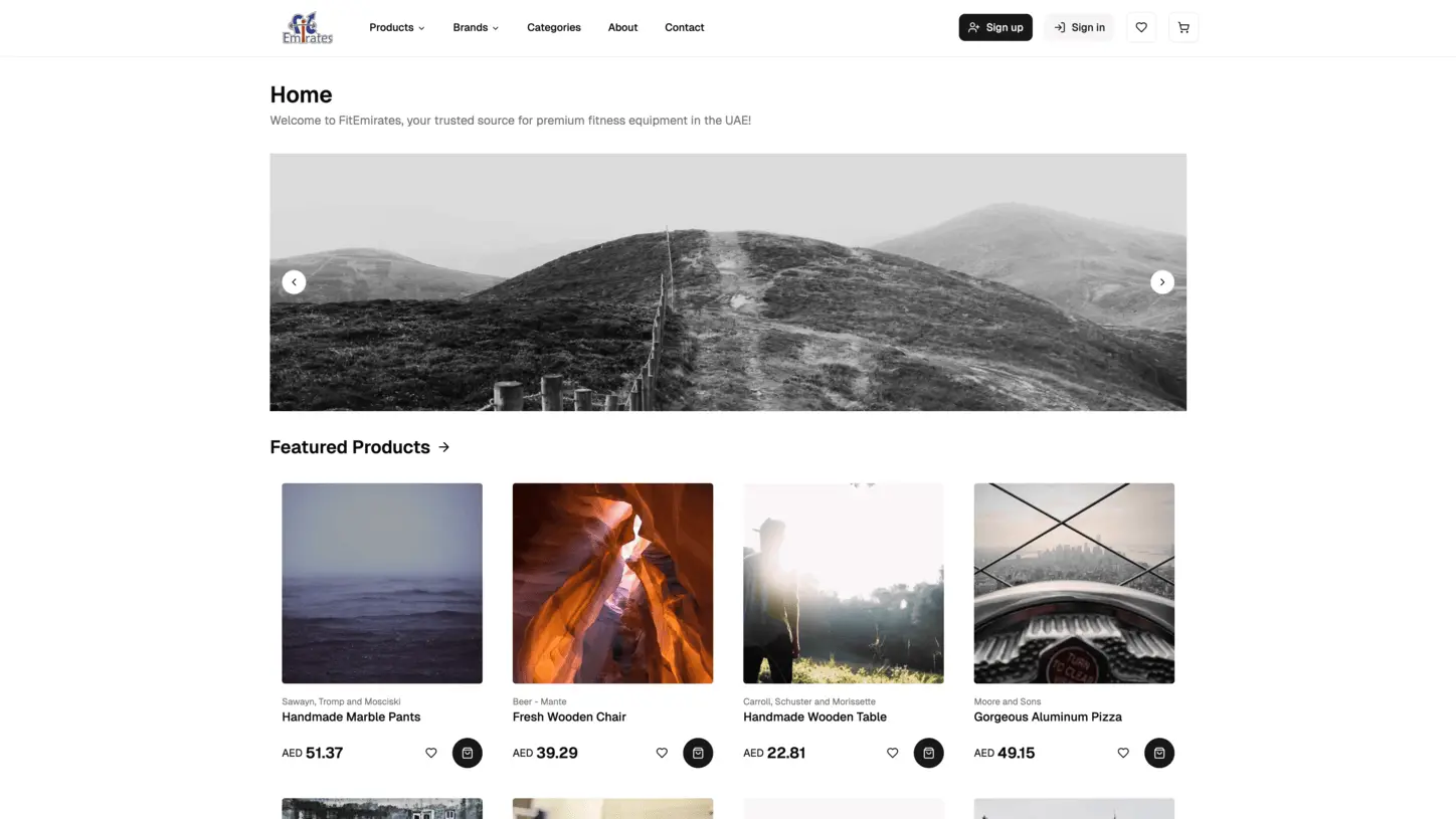 Fit Emirates E-commerce Platform